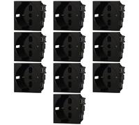 Confezione da 10 prese schuko 16A bivalente, Moduli neri, nero, Compatibile Con BTicino Axolute, antenna, ethernet, TV, antenna, USB, schuko, Per Placche originali e compatibili