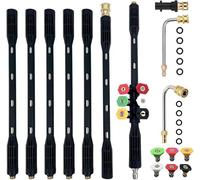 Confezione da 10 prolunga per idropulitrice ad alta pressione con adattatore Karcher Compatibile per Karcher Serie K K2 K3 K4 K5 K6 K7, 4000 PSI Strumenti di pulizia della grondaia Prolunga Lancia