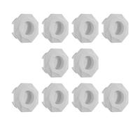 Confezione da 10 protezioni per troppopieno per superfici lisce per una facile pulizia e affidabile ritenzione dell'acqua sul lavandino del bagno