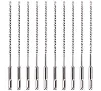 Confezione da 10 punte da trapano SDS Plus da 5 mm x 210 mm, professionali, con punta in carburo di tungsteno, per muratura, mattoni, cemento, pietra, granito. Punta da trapano SDS da 5 mm