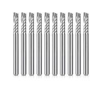 Confezione da 10 punte for router CNC, gambo 1/8 di pollice, a spirale a taglio positivo, set frese a un solo tagliente, fresa for incisione in acciaio al tungsteno