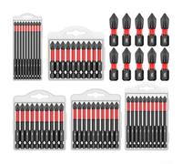 Confezione da 10 punte per cacciavite PH2 con design antiscivolo per attività di precisione in servizi meccanici ed elettrici (65 mm)