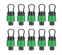Confezione da 10 raccordi antigoccia per tubi da 16 mm, garantisce un flusso d'acqua affidabile nei giardini