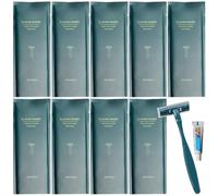 Confezione da 10 rasoi usa e getta confezionati singolarmente con crema da barba; rasoio da viaggio per sauna privata; rasoio da barba portatile multifunzione igienico per bagno, viaggi, uso
