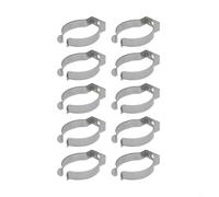 Confezione da 10 rastrelli a molla aperti in acciaio al manganese, per officine, scope, spazzole, clip per garage o ripostiglio, assortiti (41 mm)