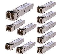 Confezione da 10 ricetrasmettitori multimodali SFP LC da 1,25 G, 850 nm, 550 metri, 1000Base-SX LC MMF per Cisco GLC-SX-MMD/SX-MM/SFP-GE-S, Fortinet, Ubiquiti UniFi UF-MM-1G, Mikrotik S-85DLC05D