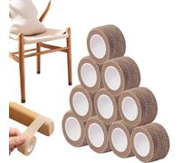 Confezione da 10 rotoli di nastro adesivo antiscivolo per gambe di sedie, 2,5 x 400 cm, adatti per diverse gambe di mobili, pavimenti in legno duro e tavoli (marrone, 4 m)