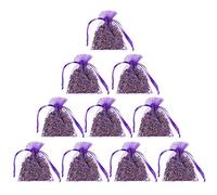 Confezione da 10 sacchetti di lavanda Bustine di lavanda, 100 g di lavanda essiccata fiori secchi naturali per tarme, deodoranti per guardaroba lavanda Sacchetti per vestiti/cassetti/guardaroba