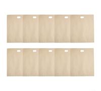 Confezione da 10 sacchetti grandi riutilizzabili per tostapane sandwich, resistenti al calore, in fibra di vetro rivestiti in PTFE, progettati per tostare, fette di pizza e snack (17 x 19 cm)