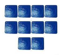 Confezione da 10 sacchetti in PVC blu con ganci per piscine fuori terra e teloni esterni, protezione sicura dal vento, 28 x 28 cm (blu scuro)