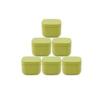 Confezione da 10 Scatola Multicolore Piccola Quadrata in Banda Stagnata per Tè, Scatola per Caramelle, Regalo e Artigianato, Contenitore per Alimenti (Verde)