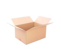 Confezione da 10 scatole cartone rinforzato con misure 50 x 40 x 30 cm e canale semplice - realizzate in Spagna con cartone riciclato resistente per spedizioni, stoccaggio e traslochi