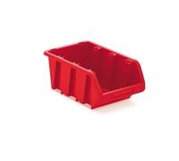 Confezione da 10 scatole impilabili, in plastica, colore rosso