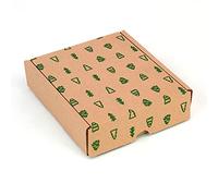 Confezione da 10 scatole regalo, scatole cartone per spedizioni, scatole automontabili imballaggio, imballaggio Natale, Misure 15x10x7 cm (largoxanchoxalto) cartone ecologico 100% riciclato