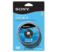 Confezione da 10 skin DVD-R scrivibili una volta Sony da 8 cm