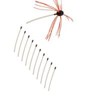 Confezione da 10 spazzole per la pulizia dei tubi, 43 cm, per la rimozione efficiente degli accumuli di carbone, miglioramento della combustione e delle riserve di carbone, pulitore per gas di scarico