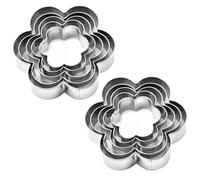 Confezione Da 10 Stampi A Forma Di Fiore, Stampi Per Torte Creative, Stampi In Acciaio Inossidabile, Stampi Da Forno, Stampi Per Tagliare Biscotti, Forniture Da Cucina