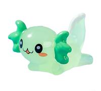 Confezione da 10 statuette mini Axolotl, statue in resina che si illuminano al buio, per acquario, decorazione per acquario, graziosi ornamenti per giardino, cortile, prato, 2,6 x 2,3 cm (verde)