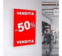 Confezione da 10 supporti A5 o A4 per cartelli adesivi da parete - Forma a C Porta Cartello Ufficio Espositore Folletti Orari per Commerci - 2 Portaprezzi Adesivi Doppio Viso per Parete
