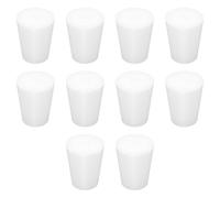 Confezione da 10 Tappi in Silicone Solido 3# - Guarnizione da Laboratorio Conica Bianca per Bottiglie da 1,7cm a 2,3cm(2#)