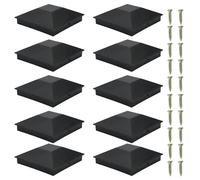 Confezione da 10 tappi per pali in legno da 102 x 102 mm, impermeabili, resistenti ai raggi UV, per proteggere i pali da esterni e recinzioni