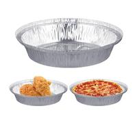 Confezione da 10 teglie per torte in alluminio da 15,2 cm, usa e getta e riciclabili, grandi teglie per cottura, cottura e congelatore, teglie rotonde, leggere ma robuste, distribuzione uniforme del