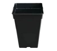 Confezione da 10 vasetti quadrati in plastica nera da 7 l - 20 x 20 x 27,5 cm