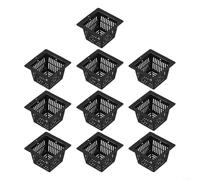 Confezione da 10 vasi a rete per sistemi di coltura dell'acqua, cesti per orchidee con drenaggio e aerazione migliorati, tazze in rete di plastica per acquaponica (nero)