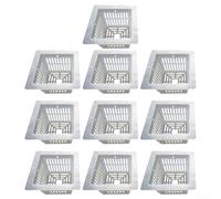 Confezione da 10 vasi a rete per sistemi di coltura dell'acqua, cesti per orchidee con drenaggio e aerazione migliorati, tazze in rete di plastica per acquaponica (bianco)