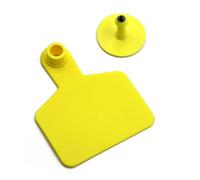 Confezione da 100/200 di etichette auricolari vuote, materiale PE grande e durevole, adatto per etichette identificative per bovini, capre, pecore e animali da latte yellow large100pcs