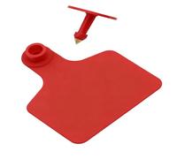 Confezione da 100/200 di etichette auricolari vuote, materiale PE grande e durevole, adatto per etichette identificative per bovini, capre, pecore e animali da latte rosso small200pcs