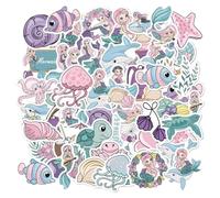 Confezione Da 100 Adesivi A Tema Oceano, Adesivi Cartoni Animati Per Bambini, Adesivi Impermeabili Per Bambini, Adesivi Decorativi Graffiti Creativi, Possono Decorare Tazze D'Acqua E Biciclette