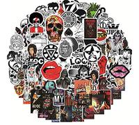 Confezione da 100 adesivi rock and roll sticker, adesivi punk, classico, vinile, impermeabile, graffiti per computer portatile, auto, chitarra, paraurti, bottiglia