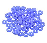 Confezione da 100 anelli distanziatori in silicone per gioielli, accessori facili da infilare, accessori fatti a mano, in gomma elastica, Misura unica, come descritto, come descritto