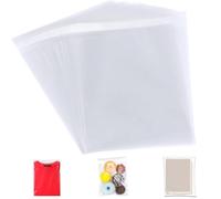 Confezione da 100 buste trasparenti autoadesive formato A4, 22 x 35 cm, in cellophane autosigillanti, buste trasparenti, buste trasparenti in polipropilene orientato per vestiti, biglietti, immagini