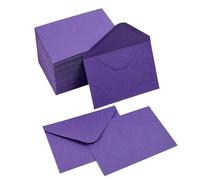 Confezione da 100 buste viola per biglietti regalo, 10,2 x 7 cm, mini buste da 120 g/m², piccole buste per biglietti di auguri per inviti (viola)