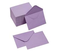 Confezione da 100 buste viola per biglietti regalo, 10,2 x 7 cm, mini buste in carta da 120 g/m², piccole buste per biglietti di auguri per inviti (viola chiaro)