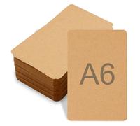 Confezione da 100 cartoline vuote in carta kraft A6, cartoline con messaggi graffiti fai da te per autoprogettazione, etichettatura o stampa per messaggi regalo