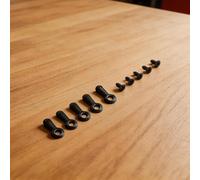 Confezione da 100 clip hardware per cornici con viti per un fissaggio robusto del telaio e da appendere alla parete, ferro antiruggine per una maggiore durata (nero)
