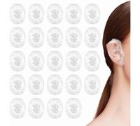 Confezione da 100 copriorecchie monouso impermeabili con elastici per docce, bagni, tinture per capelli, centri benessere, saloni di bellezz