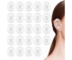 Confezione da 100 copriorecchie monouso impermeabili con elastici per docce, bagni, tinture per capelli, centri benessere, saloni di bellezz