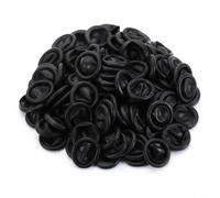 Confezione da 100 ditali antistatiche, protezioni elastiche per le dita per componenti sensibili, tatuaggi, pittura e artigianato o riutilizzabili (nero)
