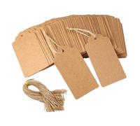 Confezione Da 100 Etichette Regalo in Carta Kraft con 100 Pezzi di Corde di Iuta