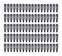 Confezione da 100 fermagli per capelli in metallo, 6 cm, colore argento, oro, nero, fermagli per capelli, forcine sottili e sottili, accessori fai da te per donne, ragazze e bambini (nero)