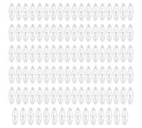 Confezione da 100 fermagli per capelli in metallo ovali, 5 cm, con chiusura a scatto, in argento, per capelli, sottili, accessori fai da te, per donne, ragazze, bambini