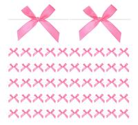 Confezione da 100 fiocchi di raso intrecciati da 2,4x2,8" per artigianato [rosa]