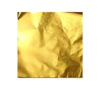 Confezione da 100 fogli quadrati per cioccolatini e caramelle, 10,2 cm, in alluminio, per decorazioni di San Valentino, bomboniere (oro)