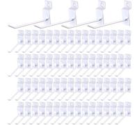Confezione da 100 ganci a doghe da 100 cm accessori per doghe doghe da appendere alla parete ganci per doghe ganci per doghe ganci per griglia per espositori per garage al dettaglio colore bianco