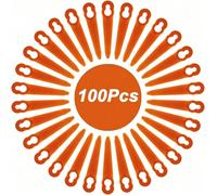 Confezione da 100 lame di ricambio in plastica - compatibili con i decespugliatori STIHL Polycut 2-2/3-2, FSA 45/57, FSE 52 e SWIFT 40V Materiale: nylon. Lunghezza totale: 90 mm$$Compatibile con i mod