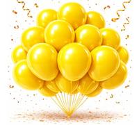 Confezione da 100 palloncini gialli in lattice, palloncini rotondi da 30,5 cm, colore giallo elio, per compleanno, baby shower, laurea, girasole, limone, ape, decorazioni per feste a tema hawaiano